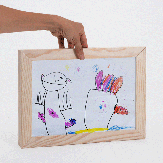 Öffnung des Bilderrahmen für Zeichnungen wie er funktioniert