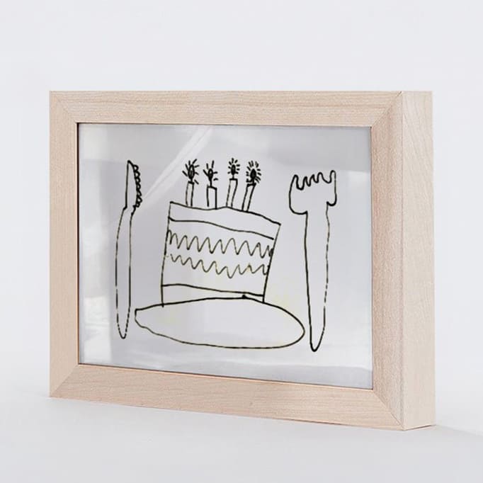 Ahorn Rahmen in A4 für Kinderkunst und allgemeine Zeichnungen zum Aufbewahren