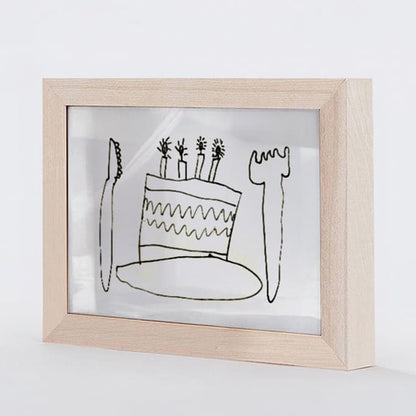 Ahorn Rahmen in A4 für Kinderkunst und allgemeine Zeichnungen zum Aufbewahren