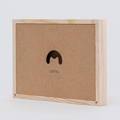 Rückseite mit der speziellen Aufhängung zum drehen des Rahmens